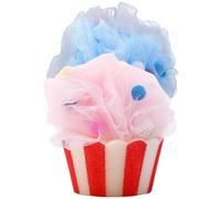 TOPPERFUN 2pcs Ice Cream Shape Bath Loofahs Reusable Exfoliating Body Scrubbers Soft PE Mesh Shower Accessories for Women Gentle Deep Cleansing and Rich Generation