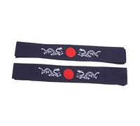 TOPPERFUN 2pcs Japanese Warrior Headband Blue Serpent Pattern Samurai Workout Headbands for Men Karate Training and Exercise Sportswear