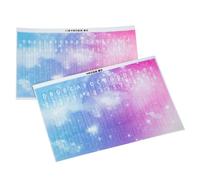 TOPPERFUN 2pcs Kalimba Stickers Colorful Thumb Piano Chord Decals for Beginners 17-note 21-note Fretboard Decals Design