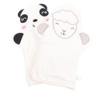 TOPPERFUN 2Pcs Large Exfoliating Shower Gloves Bath Mitts Animal Cartoon Design for Gentle Scrubbing and Deep Cleansing of Arms Legs Back with Reusable Soft