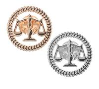 TOPPERFUN 2Pcs Lawyer Brooch Lapel Pin Justice Libra Scale Metal Pin for Law Students Attorneys Suit Shirt Collar Accessories