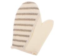 TOPPERFUN 2pcs Linen Scrubber Gloves for Bathing Exfoliating Shower Mitts for Skin Cleaning and Dead Skin Removal Comfortable Fit for Full-Body and Foot Scrubbing at Home Bathhouse