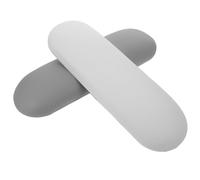TOPPERFUN 2pcs Manicure Hand Rest Cushion Pillows with Stable Flat Base Non-slip Nail Art Hand Support for Salon and Home Use White and Gray Pillows for Precise Nail Polish Application