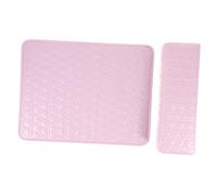 TOPPERFUN 2pcs Manicure Pillow with Leather Hand Rest Cushion and Pink Mat Comfortable Nail Arm Support for Salon Nail Art Table Protector Suitable for Home and Professional Use