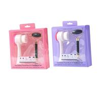 TOPPERFUN 2pcs Manual Facial Cleaning Brush Double Head Silicone Skin Care Supply with Eye Massage and Skin Tightening Function Assorted Color for Face Massage Random Color