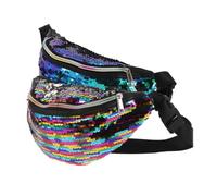 TOPPERFUN 2pcs Mermaid Sequin Waist Bag for Women Stylish Crossbody Fanny Pack with Adjustable Strap for Outdoor Activities Durable and Comfortable Design for Mixing and Matching Outfits