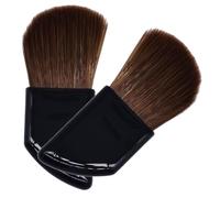 TOPPERFUN 2pcs Mini Blush Brush with Angled Handle Soft Horse Hair Makeup Tools for Women Portable Travel Cheek and Eye Shadow Application