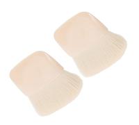 TOPPERFUN 2pcs Mini Makeup Brush Set for Powder and Blush - Portable Small Travel Face Brushes with Soft Synthetic Bristles, Compact Kit Suitable for On-the-go Cosmetics Application