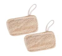 TOPPERFUN 2Pcs Natural Loofah Kitchen Cleaning Sponges Dual-Sided Dishwashing Pads Non-Scratch Dish Towels for Cleaning