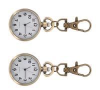 TOPPERFUN 2pcs Nurse Fob Watch Hanging Nurse Watch Creative Design Lightweight Portable Keyring Students Medical Exams Sturdy Dial Easy to Read
