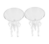 TOPPERFUN 2pcs Octopus Shape Glass Wine Cups High Grade Glass Cocktail Goblets for Parties Weddings Birthdays Multi Purpose Beverage Storage with Smooth Touch and Stylish Table Decor