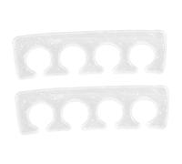 TOPPERFUN 2pcs Pedicure Toe Separators Soft Silicone Nail Art Tools for Feet Comfortable and Reusable Toe Dividers for Nail Polish and