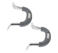 TOPPERFUN 2Pcs Pot Side Handle Replacement for Saucepan and Steamer, Thickened Stainless Steel with Silicone Grip, Double Hole Design and Additional Ears for Heat Resistance in Kitchen