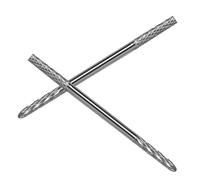 TOPPERFUN 2pcs Professional Tungsten Carbide Nail Drill Bits Precision Cuticle Cleaner Tool for Electric Nail File Double-ended Polishing Burrs for Manicure Pedicure Home Salon Use