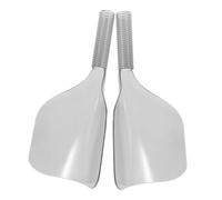 TOPPERFUN 2pcs Protective Hairspray Mask with Handle for Barbershop Haircut and Styling Comfortable Grip -resistant Black Covers for Salon Hair Treatments