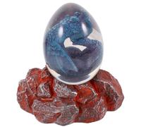 TOPPERFUN 2Pcs Purple Dinosaur Eggs with Luminous Lava Resin Base Decorative Dragon Egg Ornaments for Home Décor Collectible Mythical Figurines Display