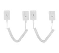 TOPPERFUN 2pcs Remote Control Anti-lost Tether with Self-adhesive Square Hooks, Universal Cable Security Leash for Tv Dvd Remote Controls, No-drill Wall Mount for Home and Office Use