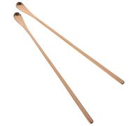 TOPPERFUN 2pcs Reptile Food Spoon for Small Pets 23cm Long Handle Rose Gold Lizard Feeding Scoop Fruit Mixing Tool for Reptiles and Lizards