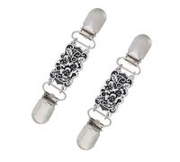 TOPPERFUN 2pcs Retro Silk Scarf Button Scarf Buckle for Dressing Buckle Vintage Sweater as Cardigan Clips for Women Cardigan Pins for Clothes to Prevent Collar from Slipping