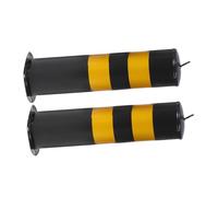 TOPPERFUN 2pcs Safety Traffic Columns Thick Steel Security Barrier Bollards for Driveway Protection High Visibility Parking Warning Posts Resistant to Collision and Fading