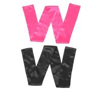 TOPPERFUN 2pcs Satin Wrap Wig Grip Scarf for Women Non Slip Hair Wrap Pink and Black Durable Hair Accessory to Express Your Unique Style for Daily Use and Special Occasions