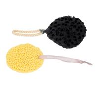 TOPPERFUN 2pcs Seaweed Honeycomb Bath Sponge Body Scrubber Shower Ball for and Adult, Soft Natural Fiber Exfoliating Bathing Supplies for Sensitive Skin in Shower