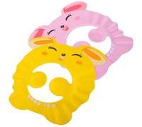 TOPPERFUN 2pcs Shower Cap Shower Cap Adjustable Size Comfortable Fit Protects Face and Eyes Infants Bath Time