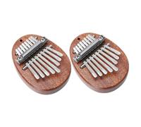 TOPPERFUN 2pcs Solid Wood Thumb Piano Keys Kalimba Instrument for Beginners Cute Finger Piano for Boys and Girls and Adults Music for Christmas and Birthday
