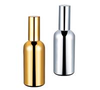 TOPPERFUN 2pcs Spray Bottles Glass Plastic Electroplating Surface 100ml Assorted Colour Household Bar Use Sealed Bottles with Knob Design Random Color