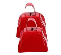 TOPPERFUN 2pcs Square Metal Cowbells Football Games Percussion Bells for Sports Events