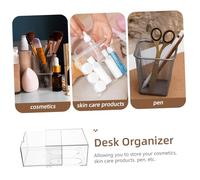 TOPPERFUN 2pcs Stackable Makeup Storage Box Acrylic Drawers Organizer for Vanity Undersink Bathroom Cabinet