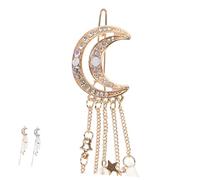 TOPPERFUN 2pcs Tassel Hairpins Moon Shape Long Tassels Hair Barrettes for Women Wedding Guest Hairstyle Accessories