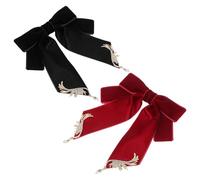 TOPPERFUN 2pcs Vintage Brooch Alloy Wings Design for Shirt Collar Lapel Pin Bow Tie Brooches Women's Men's Suit Accessories