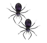 TOPPERFUN 2pcs Vintage Insect Brooch Bling Spider Design Halloween Decoration Features Rhinestone Details and Crystal Accents for Clothing Pins Adds Retro Touch to Suits Hats and Sweaters
