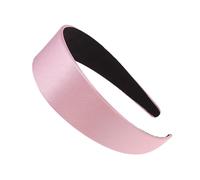TOPPERFUN 2Pcs Wide-Edge Satin Hoops Stylish Headband for Women and Girls Soft Band for Everyday and Special Events Pink