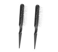 TOPPERFUN 2pcs Wire Bristle Hair Brush Teasing Comb Set for Hair Dyeing and Detangling Tail Comb Design for Professional Stylists