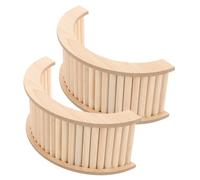 TOPPERFUN 2pcs Wooden Hamster Climbing Arch Bridge for Small Animals Cage Accessories Safe Biting Motivates Climbing and Exploration Suitable for Hamsters and Gerbils