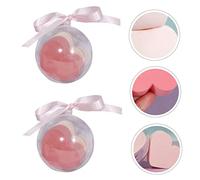 TOPPERFUN 2set Heart Shaped Powder Puff Sponge of Love Heart Makeup Sponges for Face Practical Powder Puff for Dorm Use Made of Non-latex Hydrophilic