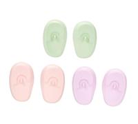 TOPPERFUN 3 Pairs Silicone Ear Covers of Comfortable Ear Protectors for Hairdressing High Temperature Resistant Home Use Soft Pastel Colors