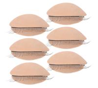 TOPPERFUN 3 Pairs Silicone Eyelids Replacement Removable Not Easy to Deform Practice Eyelids for Lash Extension Practice Mannequin Head