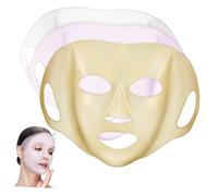 TOPPERFUN 3 Pcs Reusable Silicone Face Mask Cover with Soft Moisturizing Silicone Material Fits All Faces Multi Color Design for Womens Skincare Prevents Essence Evaporation for Home and