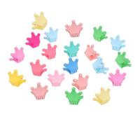 TOPPERFUN 3 Sets Mini Acrylic Hair Claw Clips for Small Lovely Shape Hair Accessories for Birthday and Photo Styling Random Color