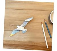 TOPPERFUN 3 Sets Wooden Seagull Wall Plaques with Natural Texture Mediterranean Beach Nautical Decor for Indoor Outdoor Home Office Easy to Install Sea Bird Wall Hanging Art
