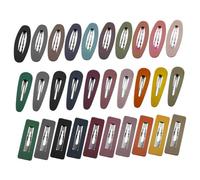 TOPPERFUN 30pcs Hollow Matte Hair Clips Fresh Side Hairpins for Versatile Bangs Barrettes in Teardrop Square Designs Stylish Hair Accessories for Women