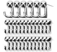 TOPPERFUN 30pcs Metal Push Pin with Hooks for Picture Hanging, Heavy Duty Wall Hangers for Frames, DIY Cork Board and Wall Decoration Hooks