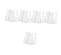 TOPPERFUN 30pcs Plastic Lab Erlenmeyer Flask Graduated for Precise Measurement Safe Handling in Scientific and Kitchen Applications