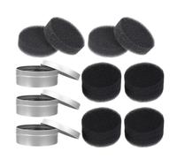 TOPPERFUN 33pcs Makeup Brush Cleaning Sponge Set with 3 Single-layer Washers and 30 Replaceable Sponge Cores, Dry Cleaning Tool for Eyeshadow and Makeup Brushes, Portable Beauty Accessories