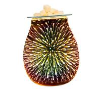 TOPPERFUN 3d Fragrance Lamp Glass Aroma Candle Wax Burner Electric Wax Melt Warmer Ac230v for Home Bedroom Nightlight Aromatherapy