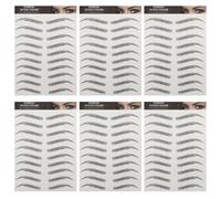 TOPPERFUN 3d Waterproof Eyebrow Transfer Stickers 10 Pairs Black Imitation Hair-like Temporary Brow for Natural Makeup and Daily Use
