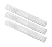 TOPPERFUN 3pcs 5ml Refillable Twist Lip Gloss Pen and Nail Oil Applicator Set with Silicone Tip for Travel Manicure and Versatile Makeup Container